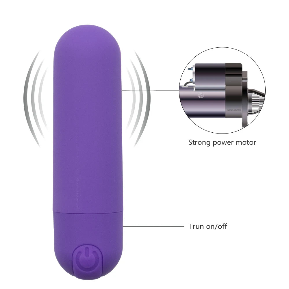 Bullet Vibrator Clitoris and G-Spot Stimulator Nipple Vibrate Massager Vibrating Wand Orgasm Vagina Dildo 10 Speeds for Travel